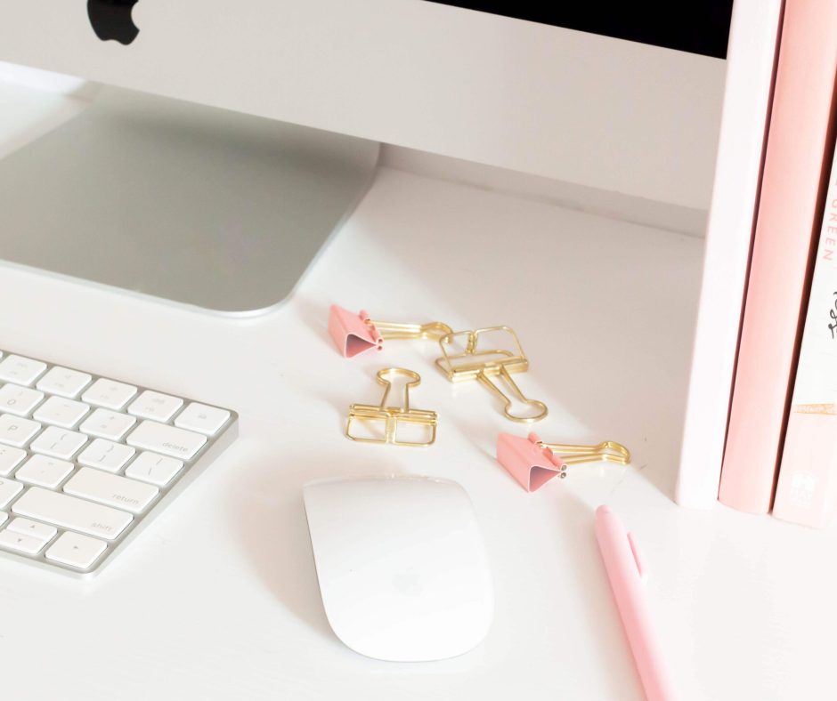 desk with mouse